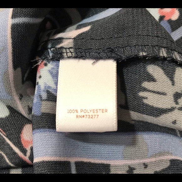 Lauren Conrad Sleeveless Floral Plaid Back Keyhole Bow Tie Blouse EUC - Picture 8 of 9